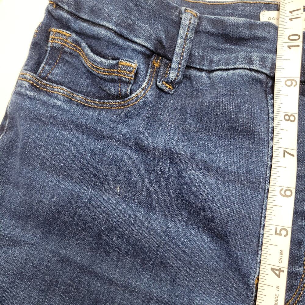 Good American power stretch pull on flare jeans dark wash indigo large - Picture 10 of 11